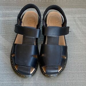 Dr. Martens Kids Black Leather Sandals